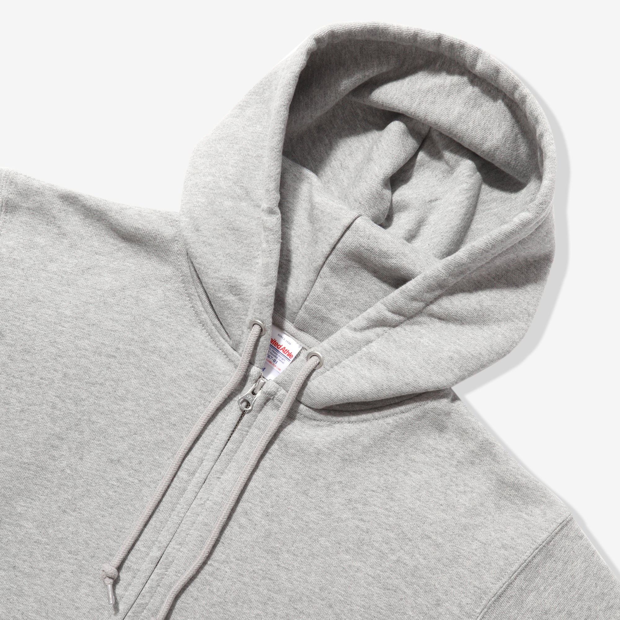 12.7oz Zip-Up Cotton Hoodie (Grey) - Image 3