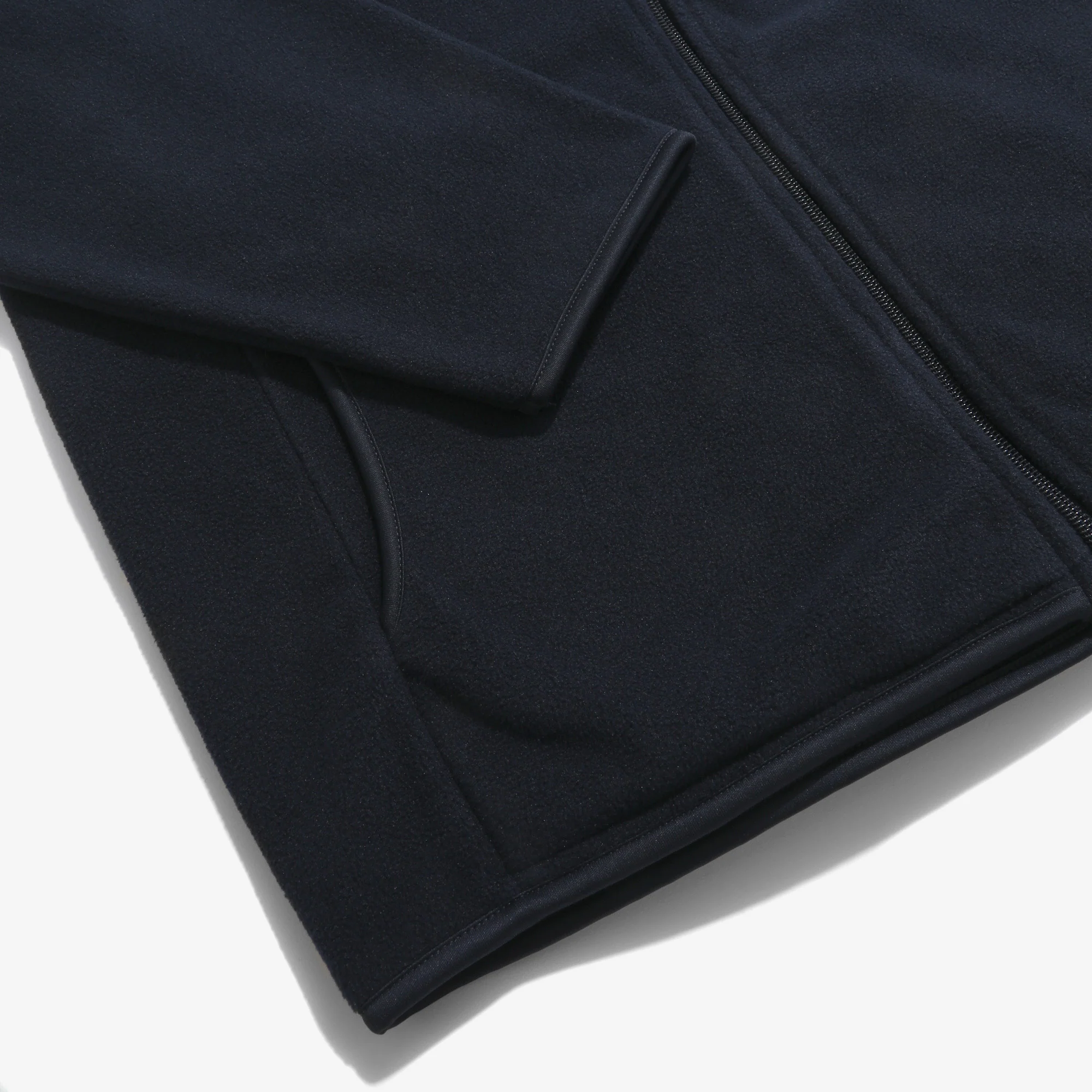 Fleece Zip Up Jacket - Navy - Image 4