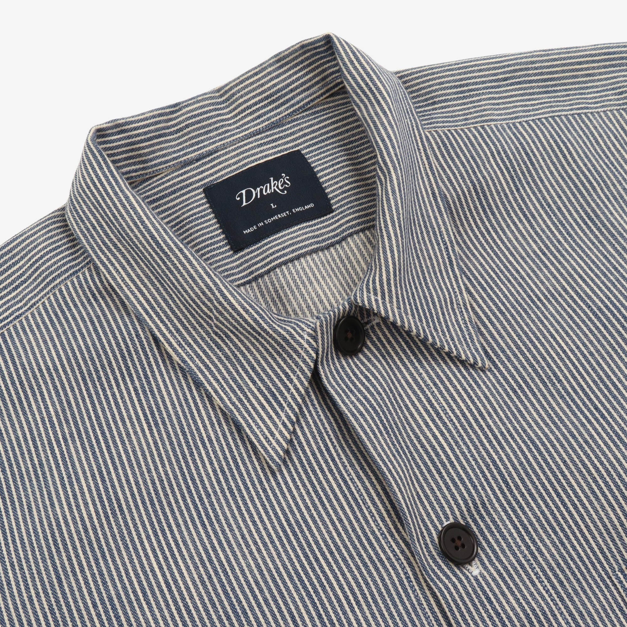 Hickory Stripe Overshirt - Image 3