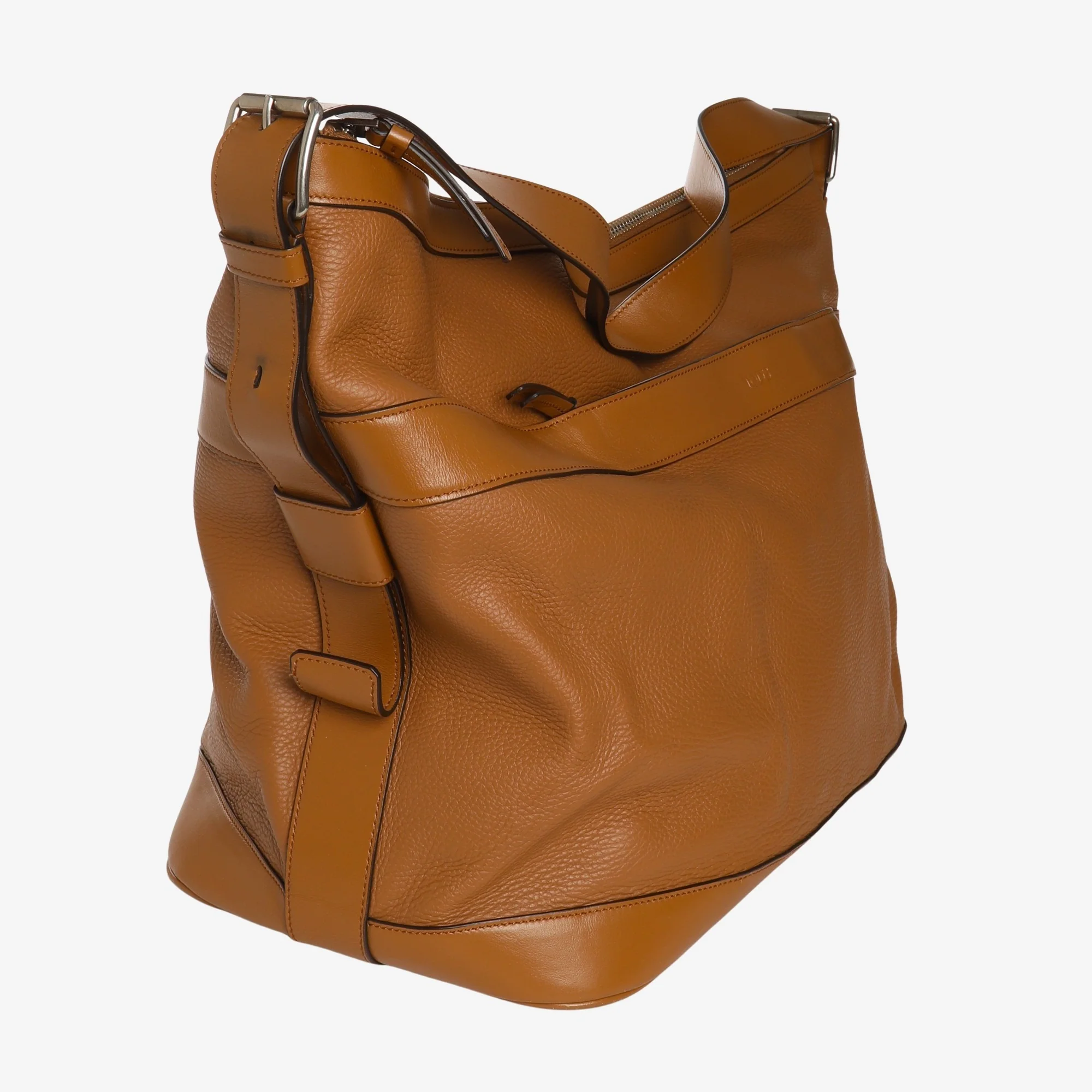 Grained Leather Holdall Bag - Image 3